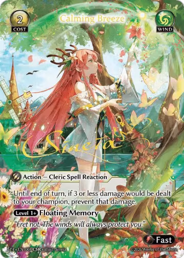 Calming Breeze (CSR) (Curio Foil) (004), Supporter Pack 4 — Grand Archive card price