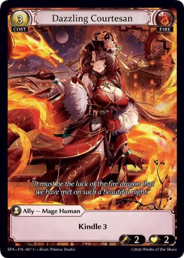 Dazzling Courtesan (Curio Foil) (007), Supporter Pack 4 — Grand Archive card price