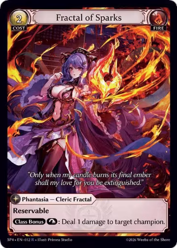 Fractal of Sparks (Curio Foil) (012), Supporter Pack 4 — Grand Archive card price
