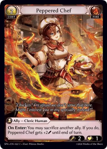 Peppered Chef (Curio Foil) (022), Supporter Pack 4 — Grand Archive card price