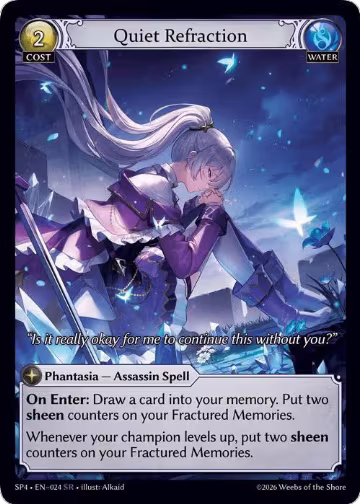 Quiet Refraction (Curio Foil) (024), Supporter Pack 4 — Grand Archive card price