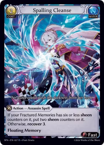 Spalling Cleanse (Curio Foil) (027), Supporter Pack 4 — Grand Archive card price
