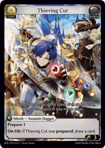 Thieving Cut (Curio Foil) (029), Supporter Pack 4 — Grand Archive card price