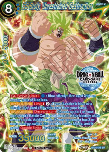 SS Broly, Unrestrained Destruction (2026 Championship Regionals) (BT26-049), Tournament Promotion Cards — DB Super card price