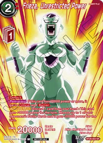 Frieza, Unrestricted Power (Premium Alt-Art Set 2026 Vol.2) (BT28-003), Tournament Promotion Cards — DB Super card price