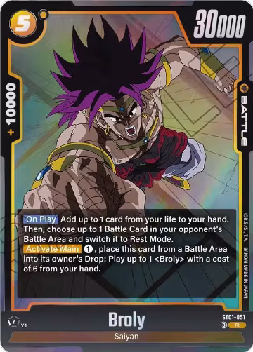 Broly - ST01-051 (ST01-051), Story Booster 01 — DB Fusion card price