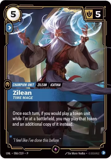 Zilean, Time Mage (086/219), Riftbound Organized Play Promotional Cards — Riftbound card price