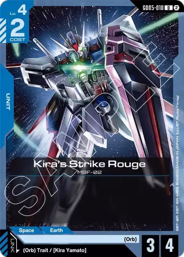 Kira's Strike Rouge (GD05-010), Freedom Ascension — Gundam card price