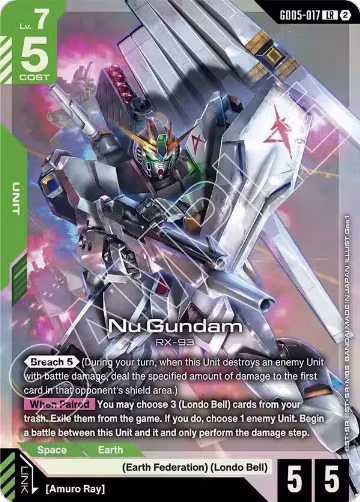 Nu Gundam (GD05-017) (GD05-017), Freedom Ascension — Gundam card price