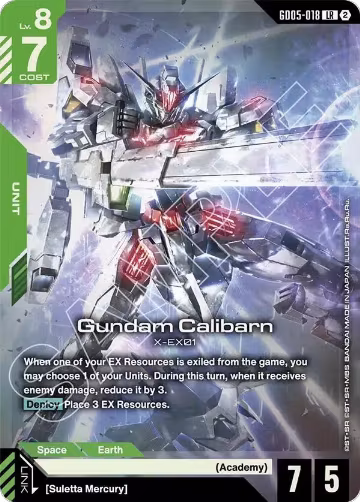 Gundam Calibarn (GD05-018), Freedom Ascension — Gundam card price