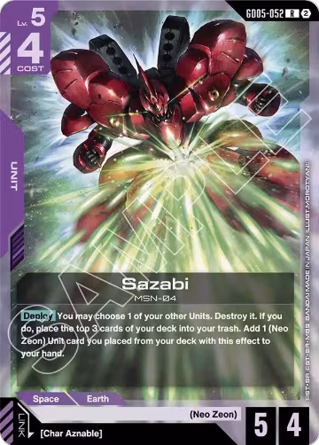 Sazabi (GD05-052) (GD05-052), Freedom Ascension — Gundam card price