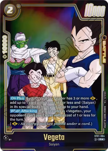 Vegeta - ST01-064 (Alternate Art) (ST01-064), Story Booster 01 — DB Fusion card price