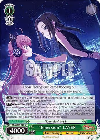 "Emersion" LAYER (BD/WE49-E20), BanG Dream! 10th Anniversary! Premium Booster — Weiß Schwarz card price