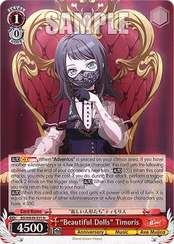 "Beautiful Dolls" Timoris (BD/WE49-E31), BanG Dream! 10th Anniversary! Premium Booster — Weiß Schwarz card price