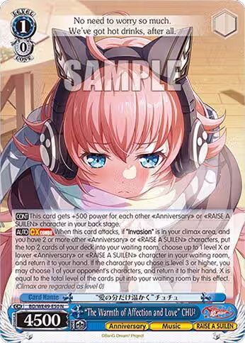 "The Warmth of Affection and Love" CHU (BD/WE49-E50), BanG Dream! 10th Anniversary! Premium Booster — Weiß Schwarz card price
