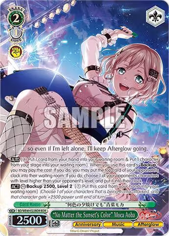 "No Matter the Sunset's Color" Moca Aoba (BDR) (BD/WE49-E22BDR), BanG Dream! 10th Anniversary! Premium Booster — Weiß Schwarz card price