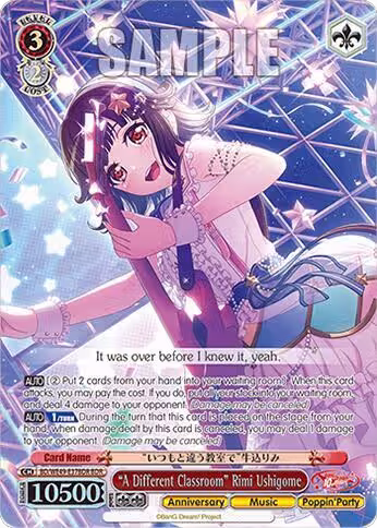"A Different Classroom" Rimi Ushigome (BDR) (BD/WE49-E37BDR), BanG Dream! 10th Anniversary! Premium Booster — Weiß Schwarz card price