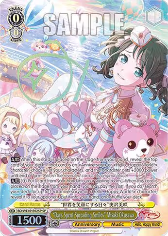 "Days Spent Spreading Smiles" Misaki Okusawa (SP) (BD/WE49-E02SP), BanG Dream! 10th Anniversary! Premium Booster — Weiß Schwarz card price