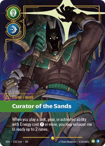 Nasus, Curator of the Sands (Overnumbered) (192/166), Vendetta — Riftbound card price