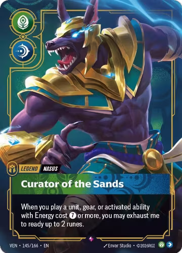 Nasus, Curator of the Sands (145/166), Vendetta — Riftbound card price