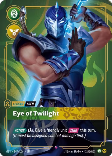 Shen, Eye of Twilight (147/166), Vendetta — Riftbound card price