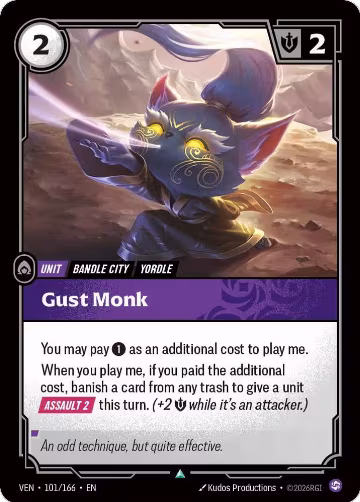 Gust Monk (101/166), Vendetta — Riftbound card price