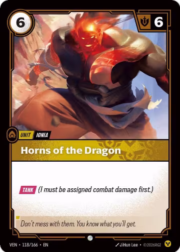 Horns of the Dragon (118/166), Vendetta — Riftbound card price