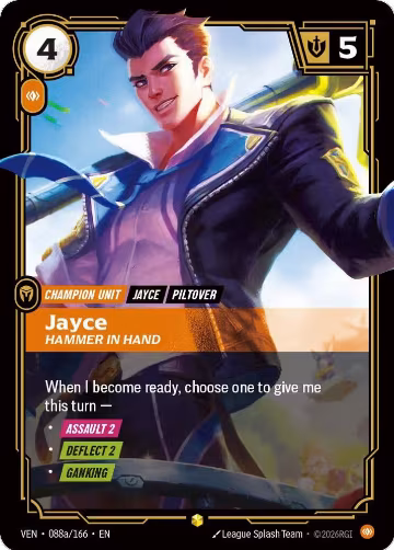Jayce, Hammer in Hand (Alternate Art) (088a/166), Vendetta — Riftbound card price