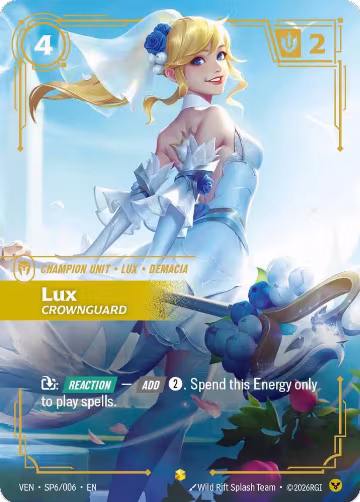 Lux, Crownguard (SP6/006), Vendetta — Riftbound card price