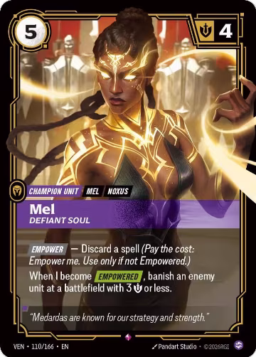 Mel, Defiant Soul (110/166), Vendetta — Riftbound card price