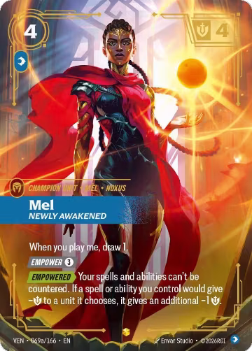 Mel, Newly Awakened (Alternate Art) (069a/166), Vendetta — Riftbound card price