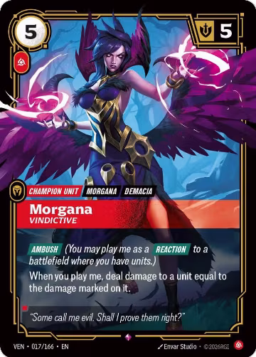 Morgana, Vindictive (017/166), Vendetta — Riftbound card price