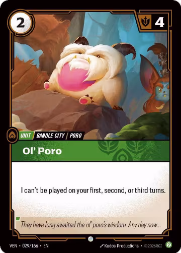 Ol' Poro (029/166), Vendetta — Riftbound card price