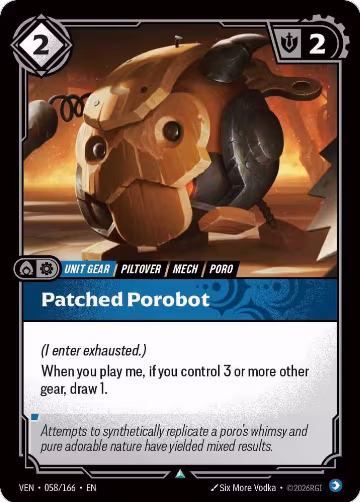Patched Porobot (058/166), Vendetta — Riftbound card price