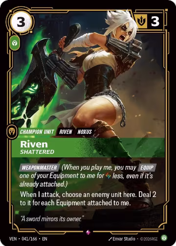 Riven, Shattered (041/166), Vendetta — Riftbound card price