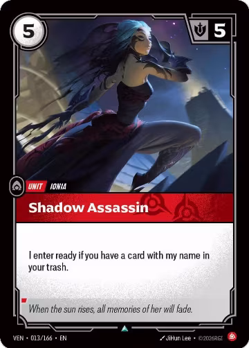 Shadow Assassin (013/166), Vendetta — Riftbound card price