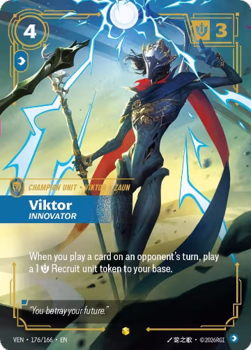 Viktor, Innovator (Overnumbered) (176/166), Vendetta — Riftbound card price