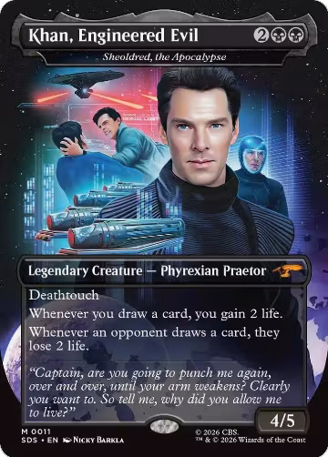 Khan, Engineered Evil - Sheoldred, the Apocalypse (Borderless) (11) — card price