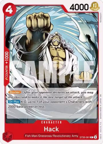 Hack (ST35-001), ST-35: Starter Deck 35 RED/BLACK Sabo — One Piece card price