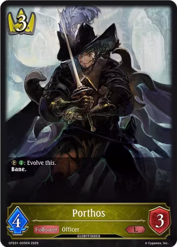 Porthos (GFE01-005EN), Gloryfinder Events — Shadowverse card price