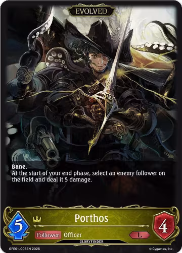 Porthos (Evolved) (GFE01-006EN), Gloryfinder Events — Shadowverse card price