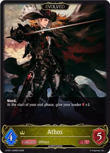 Athos (Evolved) (GFE01-008EN), Gloryfinder Events — Shadowverse card price