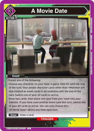 A Movie Date (UE22BT/CSM-1-037), CHAINSAW MAN — Union Arena card price