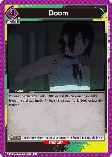 Boom (UE22BT/CSM-1-039), CHAINSAW MAN — Union Arena card price