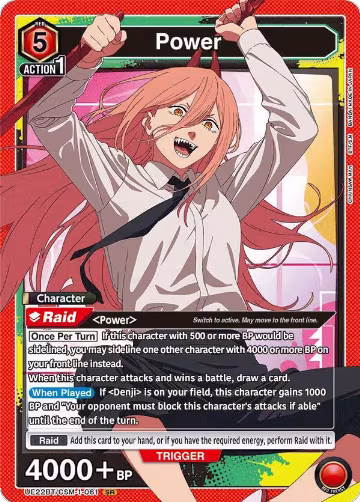 Power (061) (UE22BT/CSM-1-061), CHAINSAW MAN — Union Arena card price