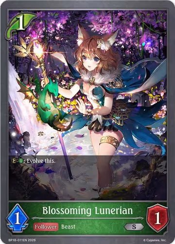 Blossoming Lunerian (BP18-011EN), Neometropolis — Shadowverse card price