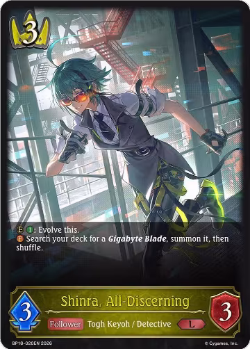 Shinra, All-Discerning (BP18-020EN), Neometropolis — Shadowverse card price