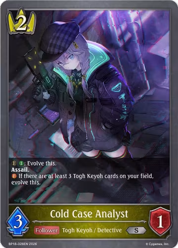 Cold Case Analyst (BP18-028EN), Neometropolis — Shadowverse card price