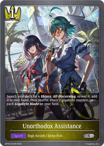 Unorthodox Assistance (BP18-031EN), Neometropolis — Shadowverse card price