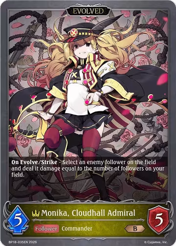 Monika, Cloudhall Admiral (Evolved) (BP18-035EN), Neometropolis — Shadowverse card price